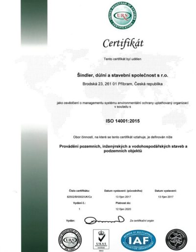Sindler,dulni a stavebni spolecnost s.r.o. Brodska cert ISO 14001 CZ- issue 1_page-0001